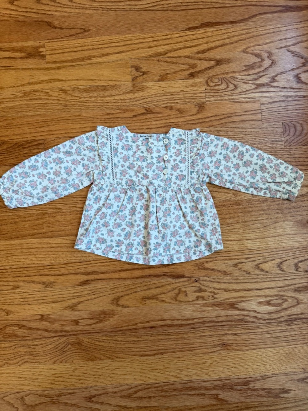 Petite Lucette Floral Baby Blouse w/ buttons